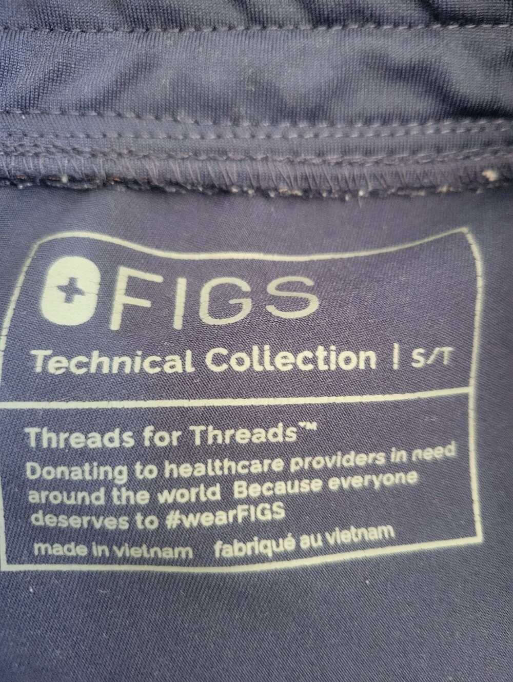 Figs Zamora Jogger Scrub Pants Size Small Tall Navy - Picture 4 of 5